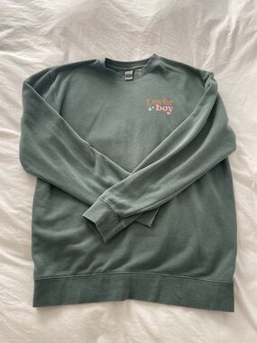 Forest Green 'Lover Boy' Crewneck Sweatshirt